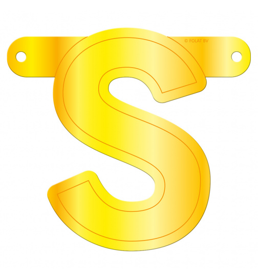 Banner-Girlande Buchstabe S Gelb
