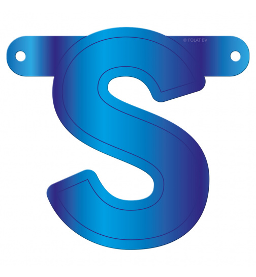 Banner-Girlande Buchstabe S Blau