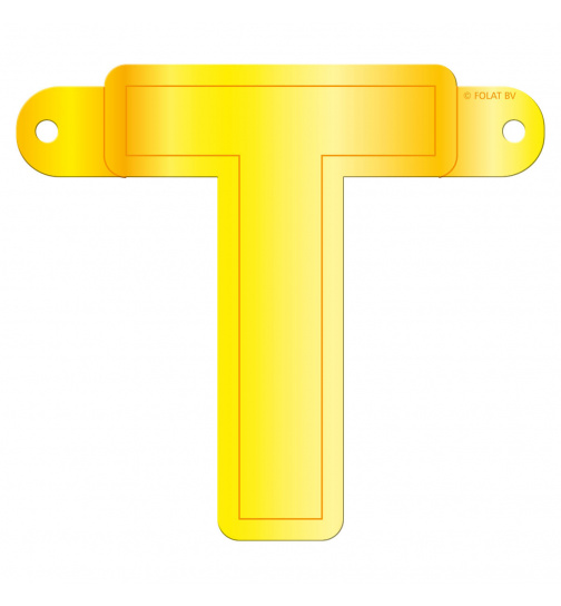 Banner-Girlande Buchstabe T Gelb