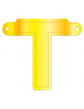 Banner-Girlande Buchstabe T Gelb