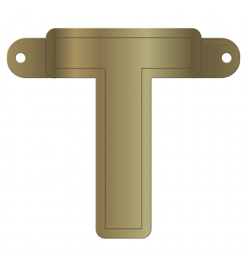 Banner-Girlande Buchstabe T Gold Metallic