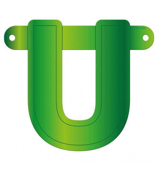 Banner-Girlande Buchstabe U Hellgrün