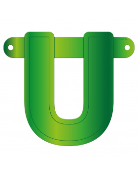 Banner-Girlande Buchstabe U Hellgrün
