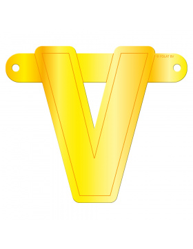 Banner-Girlande Buchstabe V Gelb