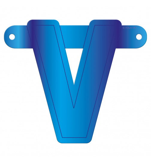 Banner-Girlande Buchstabe V Blau
