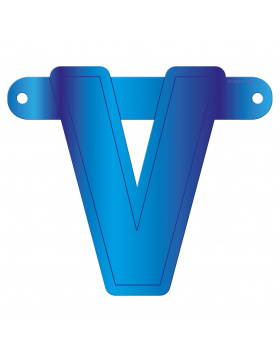 Banner-Girlande Buchstabe V Blau