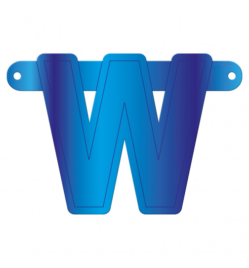 Banner-Girlande Buchstabe W Blau