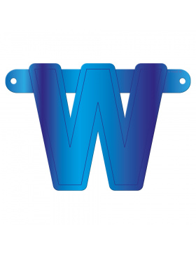 Banner-Girlande Buchstabe W Blau