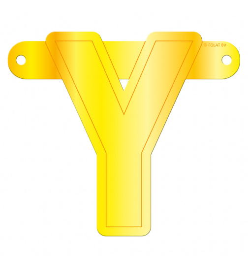 Banner-Girlande Buchstabe Y Gelb