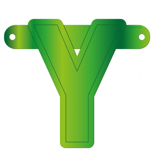 Banner-Girlande Buchstabe Y Hellgrün