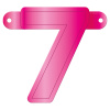 Banner-Girlande Ziffer / Zahl 7 Magenta