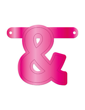 Banner-Girlande Buchstabe Magenta