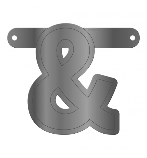 Banner-Girlande Buchstabe Silber Metallic