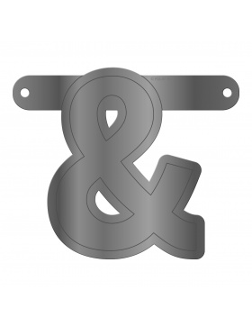 Banner-Girlande Buchstabe Silber Metallic