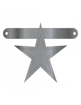 Banner-Girlande Stern Silber Metallic
