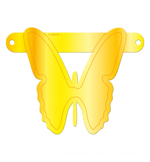 Banner-Girlande Schmetterling Gelb