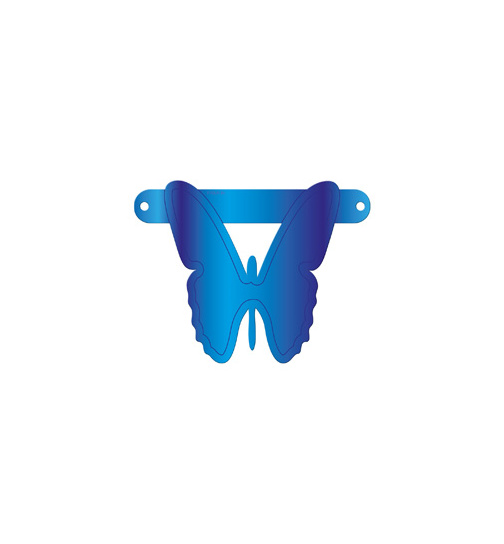 Banner-Girlande Schmetterling Blau