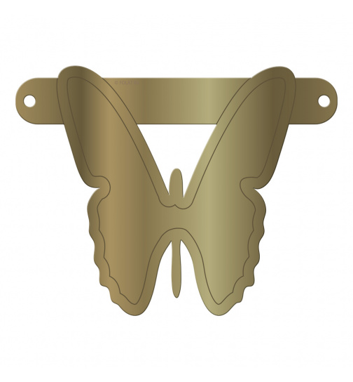 Banner-Girlande Schmetterling Gold Metallic
