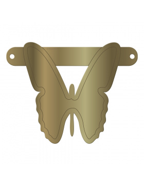 Banner-Girlande Schmetterling Gold Metallic