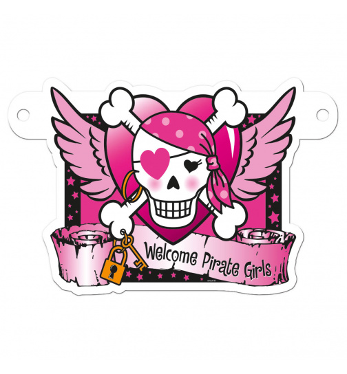 Pinkes Piratenmädchen Buchstabengirlande