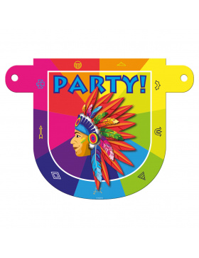 Banner-Girlande Zeichen Indianer-Party