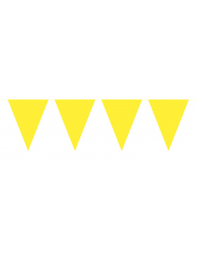 Mini-Wimpelkette Gelb - 3 Meter