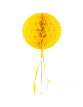 Wabenfächerballon Rund Gelb - 30 cm