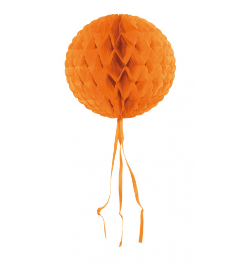 Wabenfächerballon Rund Orange - 30 cm