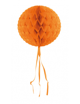 Wabenfächerballon Rund Orange - 30 cm