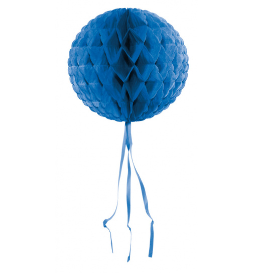 Wabenfächerballon Rund Blau - 30 cm