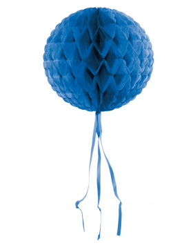Wabenfächerballon Rund Blau - 30 cm
