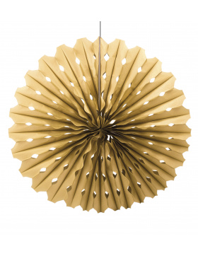 Wabenfächerdeko Gold - 45 cm