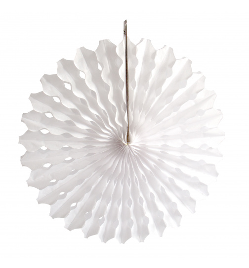 Wabenfächerdeko Weiß - 45cm