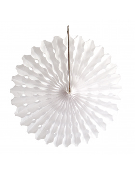 Wabenfächerdeko Weiß - 45cm