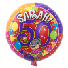 50. Geburtstag Folienballon Sarah Superparty - 45 cm