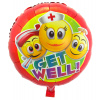 Folienballon Gute Besserung Smiley - 45 cm
