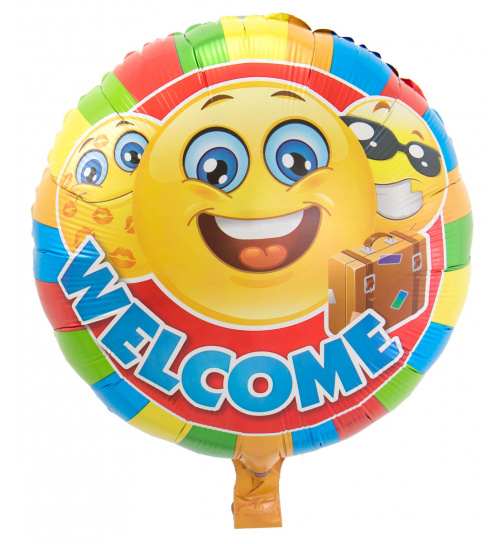 Willkommen zu Hause Emoji Ballon - 45 cm