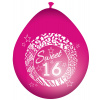Sweet 16 Ballons Rosa - 8 Stück