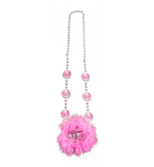 Sweet 16 Kette Rosa mit Pelz