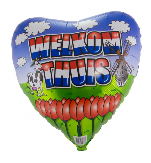 Willkommen zu Hause Herzballon - 45 cm