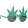 Brille Cannabisblätter