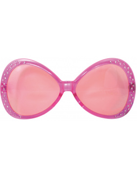Brille mit rosa Diamantengestell