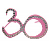30. Geburtstag Spaß-Brille mit Diamanten - Rosa