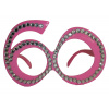 60. Geburtstag Spaß-Brille mit Diamanten - Rosa