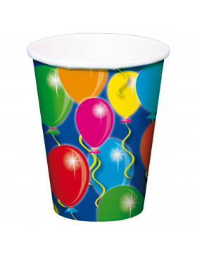 Pappbecher - Ballons - 250 ml - 8 Stück