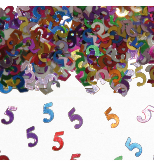 Streudeko / Tischkonfetti Ziffer / Zahl 5