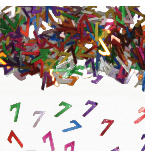 Streudeko / Tischkonfetti Ziffer / Zahl 7