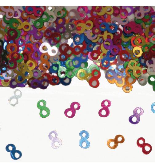 Streudeko / Tischkonfetti Ziffer / Zahl 8