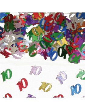 Streudeko / Tischkonfetti Ziffer / Zahl 10
