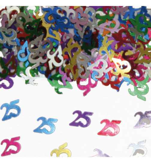 Streudeko / Tischkonfetti Ziffer / Zahl 25